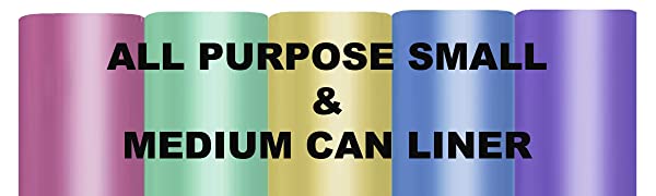 trash bags small colors