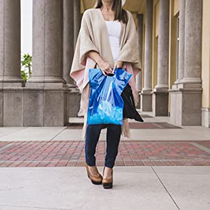 Biodegradable Plastic T Shirt Food Bag Compostable Vest Carrier Shopping Bag, Compost Home ASTM D6400 Biodegradable Tran 0