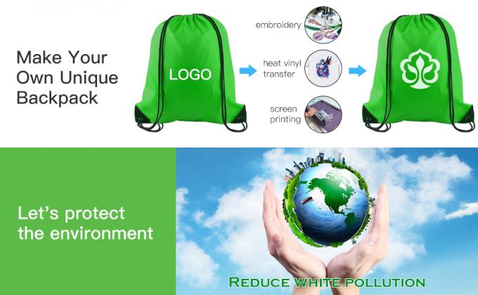 Multicolor Drawstring Backpack