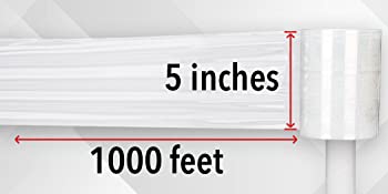 clear stretch wrap with handle 5 inch and 1000 ft size