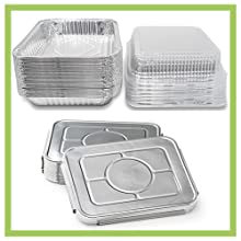 8 x 8 Square Baking Pans with Plastic Dome Lids Half Pan Lids Lasagna Pans Lids casserole mozzarella