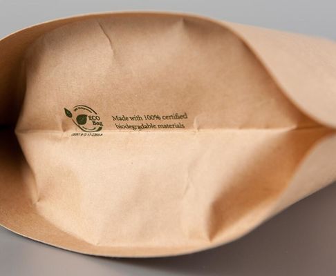 China Environmental Flat Bottom, Stand Up, Side Gusset, Quad Seal, Middle Seal K, Pull Tab Zipper, Tear Notch, Hang Hole factory