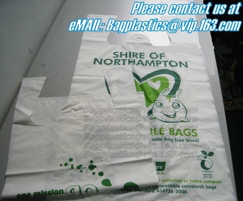 biodegradable plastic shopping bags die cut handle bag, Biodegradable Shopping Plastic Bag, 100% corn die cut handle bio