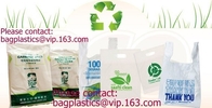 100% Compostable Vest Carrier Plastic Biodegradable Shopping Bag with EN13432, Dog waste Bags on roll, Dispenser bags