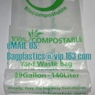 eco friendly biodegradable plastic compostable garbage bags, cornstarch made 100% biodegradable