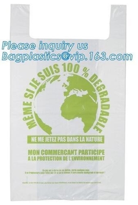 compostable cornstarch to protect the environment flat bags on roll for food package accept custom design printing