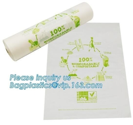 Eco-Friendly Compostable Food storage Frozen Fresh Bags On Roll, Biodegradable Bag Compost sac eco friendly plastarch