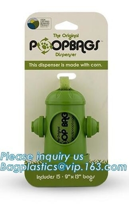 Degradable Pet Waste Poop Bags Dog Cat Clean Up Refill Garbage Bag, Pet Waste Bag Outdoor Dog Cleaning Bags Biodegradabl