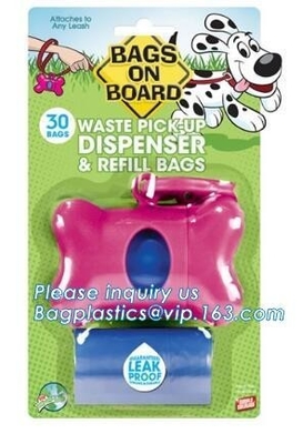 Heavy Duty, Refuse sac Dog Poop Bag Dispenser Leash Clip For Doggy Waste On Roll, Biodegradable Dog Poop Pet Waste Bag