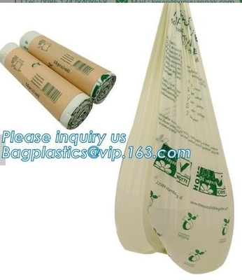 Environmentally Friendly Plastic Bags, 100% Compostable T-Shirt Plastic Shopping Bags, PLA, Compostable Plastic Bag, Fla