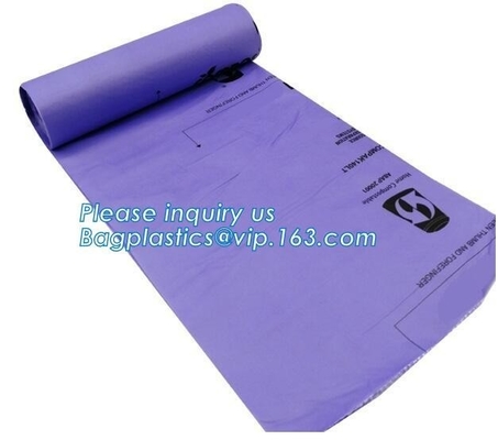 Environmental Biodegradable Bin Liner Bags, Compostable Garbage Bags, Edible 100% Fully Compostable Biodegradable Plasti