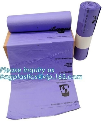 Environmental Biodegradable Bin Liner Bags, Compostable Garbage Bags, Edible 100% Fully Compostable Biodegradable Plasti