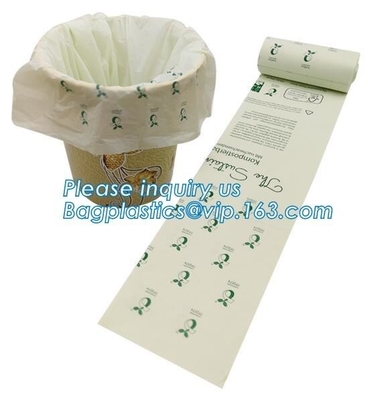 100% Compostable Vest Carrier Plastic Biodegradable Shopping Bag With EN13432 Certificated, Compostable Bags For Superma