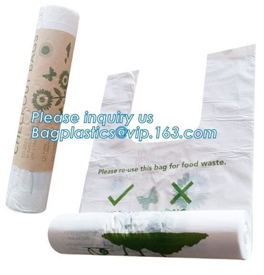Compostable Supermarket Star Seal Flat Bag On Roll For Food, 100% Compostable Custom Colourful Printed Gusset Plastic Pe