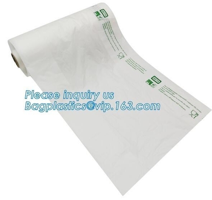 Compostable Supermarket Star Seal Flat Bag On Roll For Food, 100% Compostable Custom Colourful Printed Gusset Plastic Pe