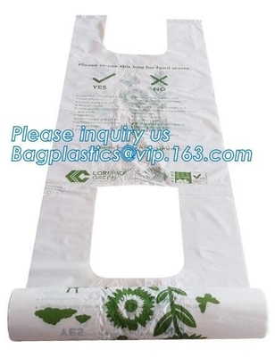 Compostable Supermarket Star Seal Flat Bag On Roll For Food, 100% Compostable Custom Colourful Printed Gusset Plastic Pe