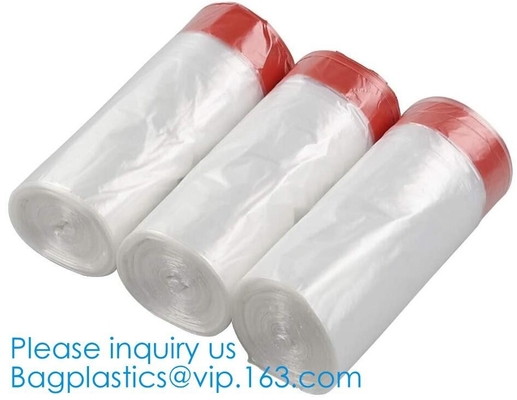 Compostable Corn Drawstring Trash Bags In Dispenser Box, Customized Biodegradable Compostable Drawstring Plastic Bags
