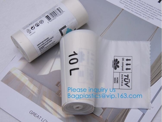 100% Biodegradable Compostable Drawstring Non Plastic Trash Bag Customized, Eco Biodegradable Compost Plastic Drawstring