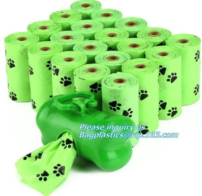 Home Used Compostable Customized Printed Biodegradable Dog Poop Bags, PLA Dog Poop Waste Trash Bag, Premium Quality Comp
