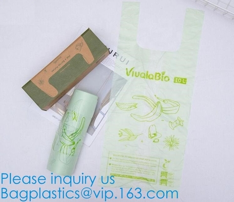 EN13432 BPI OK Compost Home ASTM D6400 Certified Biodegradable Dog Poop Bags, Dog Poop Waste Trash Bag, Toilet Compostab