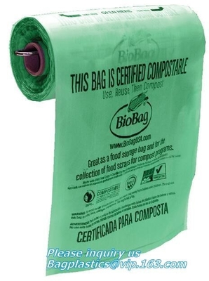 Compostable Biobag Cornstarch Bags,Recycling, Food Waste Kitchen Bag 3 Gallon Compost Bin Liner 25 Counts, Kitchen Caddy