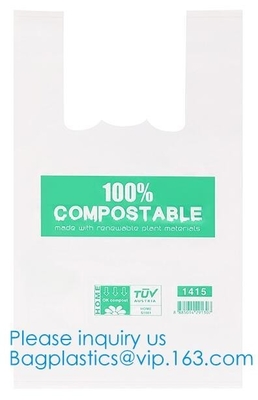 Factory Directly Sell Biodegradable Compostable Refuse Sack With EN13432 / BPI OK Compost Home ASTM D6400 Certificates
