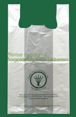 Eco Friendly Compostable Dog Poop Bags Shopping Bags Supermarket Shopping Bags T-Shirt Bags Compostable Bags Trash Bags