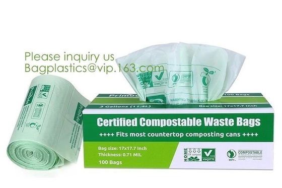 Hospital Medical Custom Cassava Scented Compostable Eco pack Bio Degradable Garbage Bags With Logo, Bagease Bagplastics