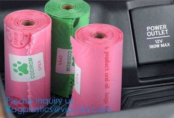 Factory Supplier Compostable Recyclable Clear Poly Bags Custom Logo Seal Garbage Bag,Dog Poop Bag, Doggy Bag, Pet Suppli