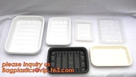 corn starch dinnerware sets biodegradable cake tray, Corn Starch White Molded Fiber Pulp Rectangular Tray Paper Food Tra