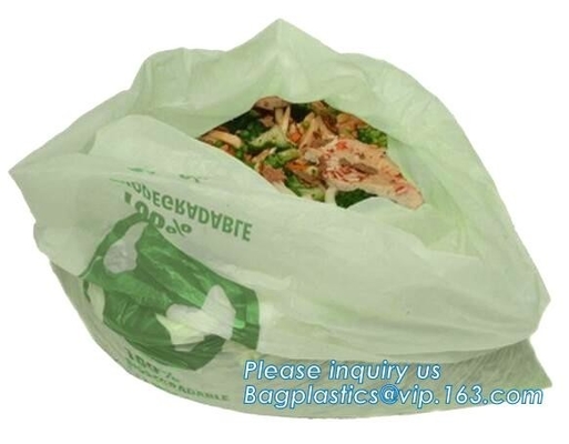 OEM 100% Compostable Eco Friendly Biodegradable Garbage Bags, 100% Biodegradable Compostable Plastic Garbage Bags