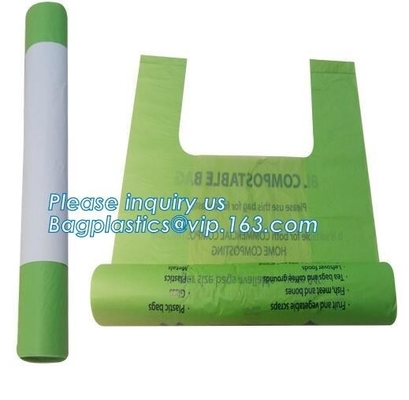 100% Biodegradable&Compostable /Diaper Waste Bags,Unscented,Anti-Microbial, Compost Packing Corn Stach Decomposable Plas