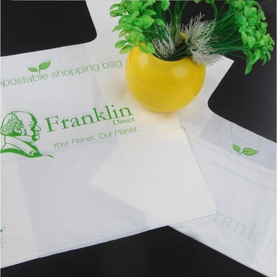 100%Biodegradable And Compostable T-Shirt Bags/Vest Carrier PE Plastic Bag, Vest Carrier Plastic T-Shirt Shopping Bag