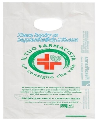 Compostable T-Shirt Bags/Vest Carrier PE Plastic resuable shopping bag, Biodegradable and Compostable T-shirt Bags/vest