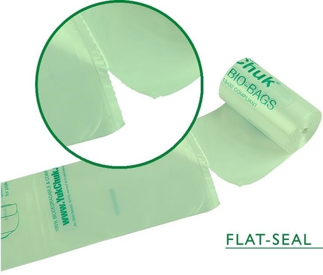 eco friendly biodegradable plastic compostable garbage bags on roll, Cornstarch 100% biodegradable compostable shopping