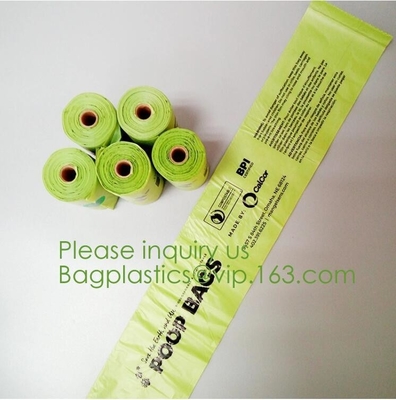 custom size 100% biodegradable EN13432 compostable trash bags from China factory,OK COMPOST bio degradable plastic bag