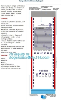 Comppostable, Biodegradable, Eco friendly, Bio-degradable, OXO-bio Cash Security Bank Deposit Money Bags with Dual Pouch
