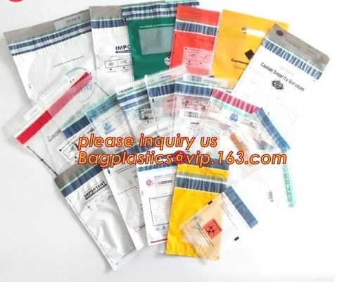 Bank Cash Bag Polyester Bags with Adhesive Tape, coins k bags reclosable deposit bank bags, tamper proof sealing b