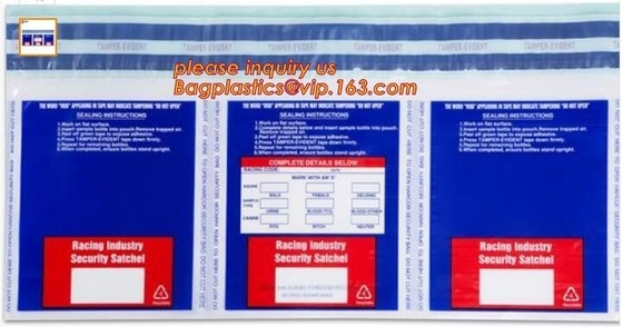 Bank Cash Bag Polyester Bags with Adhesive Tape, coins k bags reclosable deposit bank bags, tamper proof sealing b