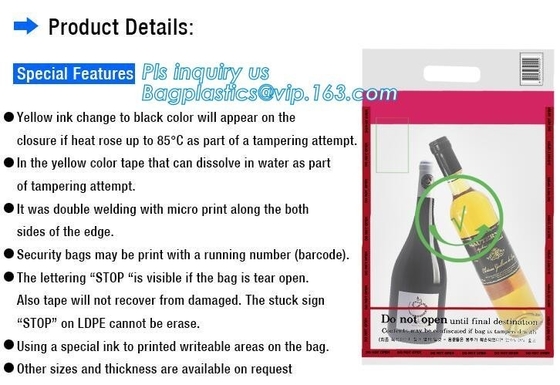 Examination Paper Security Bags Document Security Bags Evidence Bags Tamper Evident Property Bags Courier & Mail Bags Bi