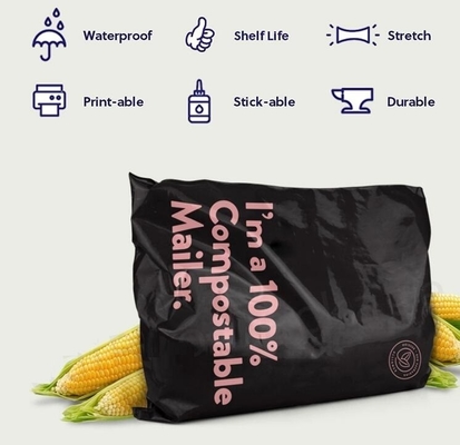 Shipping Envelops Boutique Custom Bags Enhanced Durability Multipurpose Envelopes PLA(From Corn Starch) + PBAT(100% Bio)