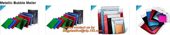 Security Holographic Metallic Foil Bubble Mailers Matte Metallic Rose Gold Self-Adhesive Closure. Metallic Shipping Bags