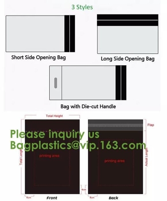 Biodegradable Compostable Plastic Courier Shipping Envelope Custom Matte Black Corn Mailers Bag Bagplastics Bageas
