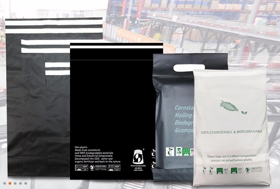 Corn Starch Compostable Bags Garment Pack Cloth Mailer Bags BIOCOMPOST CLOTH PAC Build-In Handle Shipping Mailer Bags