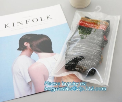 waterproof pvc swimwear bagwith hanger/pvc bikini bag/plastic bikini packaging bag plastic k bag swimwear  bagease