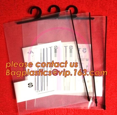 Custom Hanger Plastic Apparel Packaging Bags OEM Biodegradable Cloth Packing k Clothing Self Seal Garment bagease