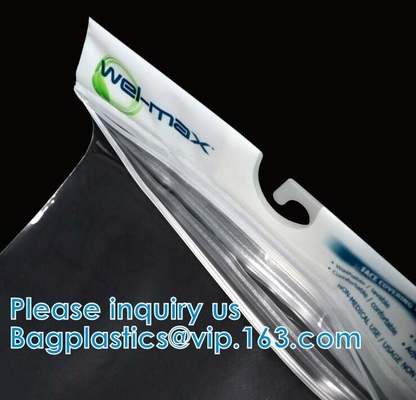 Biodegradable Hanger Hook Plastic Underwear Packaging Bags With Hanger, Frosted Hook Bag Button Opening