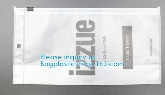 HOOK HANDLE BAGS, RIGID HANDLE ZIPPER BAGS, SWIMWEAR BAGS Custom Hanging Hook Packaging Bag