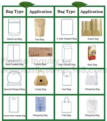 biodegradable pla corn starch promotional shopping bag Pla Flat Biodegradable Tea Bag, bagease packaging products