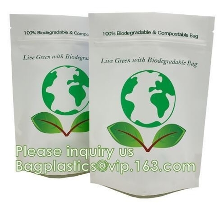 Bagease Bagplastics Brown Kraft Compostable k Food Standup White Resealable Big Stock Plain Paper Bags